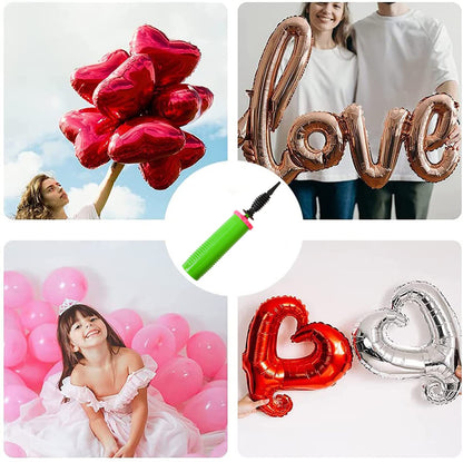 Balloon Pump Handheld Two-Way Dual Action - Hand Blower Air Pumper for Balloons - Ballon Inflator Pumping - Manual Baloon Inflators Machine (Green 1 Piece)