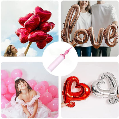 Balloon Pump Handheld Two-Way Dual Action - Hand Blower Air Pumper for Balloons - Ballon Inflator Pumping - Manual Baloon Inflators Machine (Green 1 Piece)