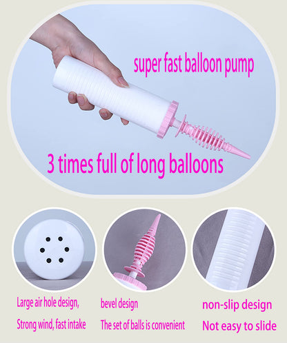 Balloon Pump Handheld Two-Way Dual Action - Hand Blower Air Pumper for Balloons - Ballon Inflator Pumping - Manual Baloon Inflators Machine (Green 1 Piece)