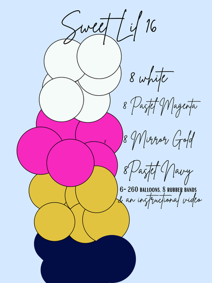 The Ultimate Sweet 16 DIY Balloon Garland Kit | Glam Party Decor!